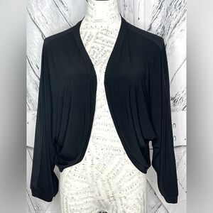 Ellen Parker Shrug Black Dolman Sleeves M